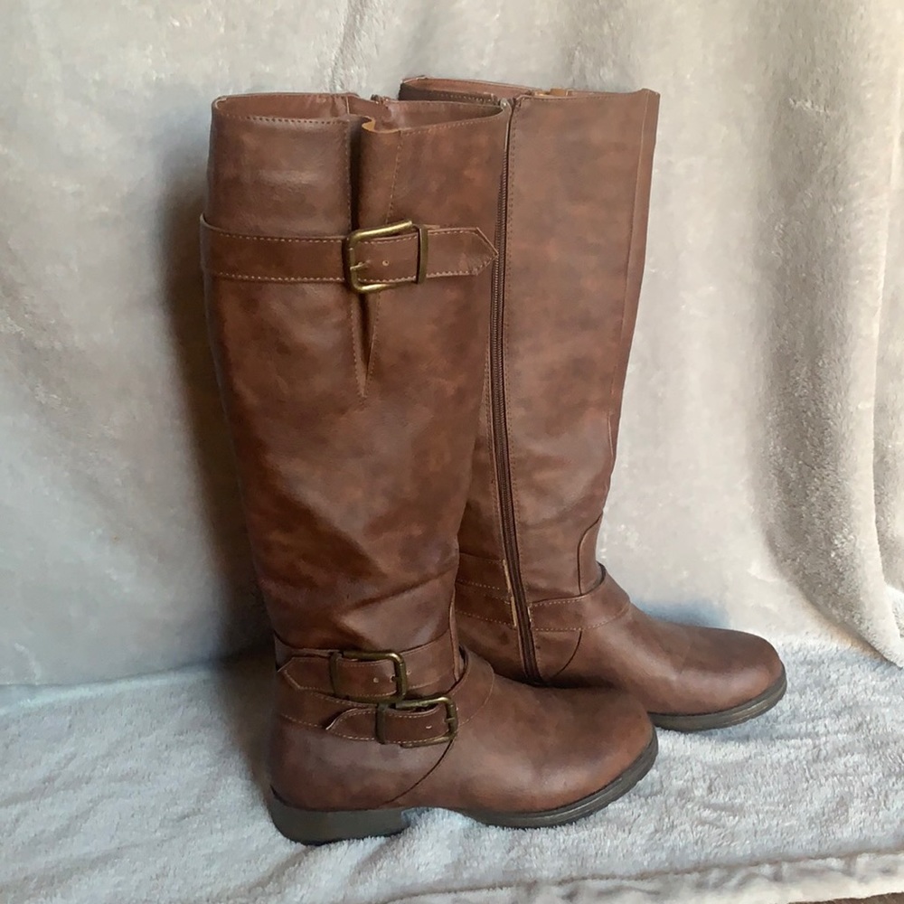 Tall brown boots